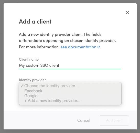 Add OpenID Connect client
